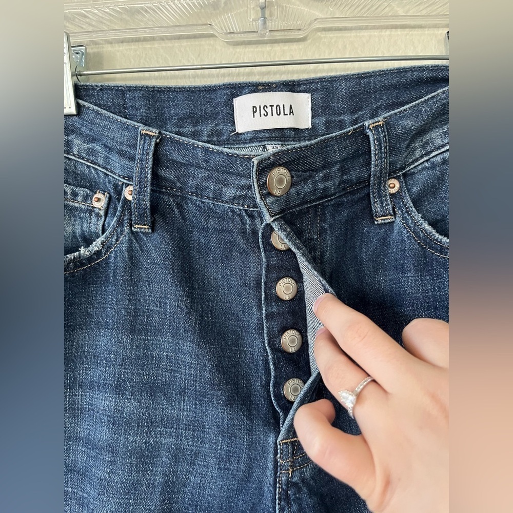 Pistola Women's Straight Leg Jeans - Dark Blue - Picture 7 of 16